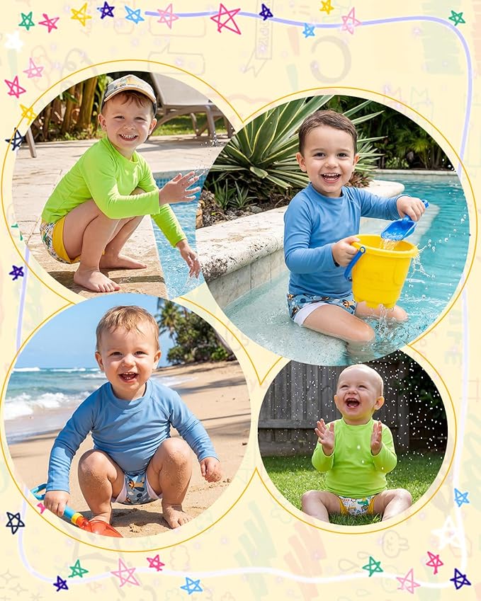 babygoal Reusable Swim Diaper - Waterproof Cloth Swimmers Pants for 12 Months to 18 Months Babies Infants Beach & Pool-Boy Color