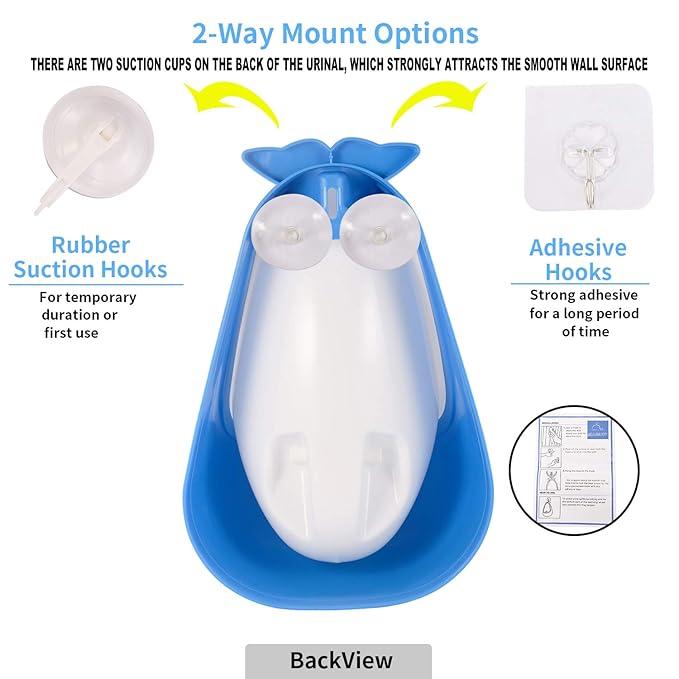 Potty Training Urinal for Boys - Cute Whale Training Urinal/Potty Urinal Pee Trainer Urine(Blue Whale)