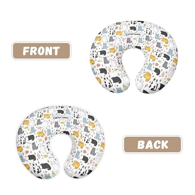 Cartoon Cat Girls Boys Nursing Pillow Cover Breastfeeding Pillow Cover 3D Print Cute and Safety Baby Mom Essentials, 1 Pack