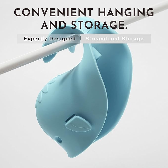 Bath Spout Cover for Bathtub,Baby Shower Protector Cover A Fun Way to Protects Baby from Bumping Head During Bathing Time Cute Soft Whale Design Making for Enjoyable Safe Baths (Mint Blue)