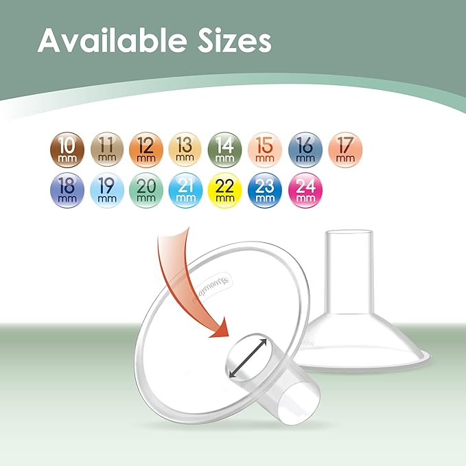 Maymom MyFit Crater Series 22 mm 2xTwo-Piece Small Breastshield Compatible with Medela Breast Pumps. Long Nipple Tunnel (44mm) Best for Elastic Nipples