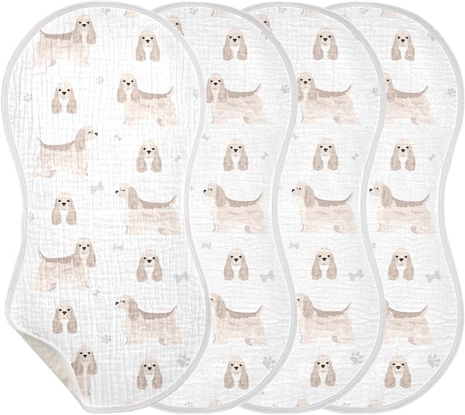 vvfelixl Burp Cloths American Cocker Spaniel for Baby Boy Girls Baby Washcloths Burp Rags 1 Pack