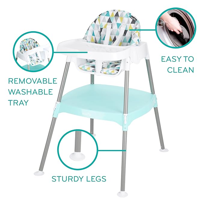 Evenflo Eat and Grow 4-in-1 Convertible High Chair (Prism Triangles)