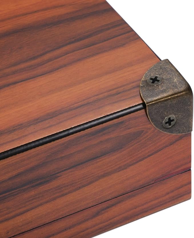 uxcell 30x30x30mm Metal Box Corner Protectors Edge Guard Iron Bronze Tone 10pcs for Table Corners and Desk Corners