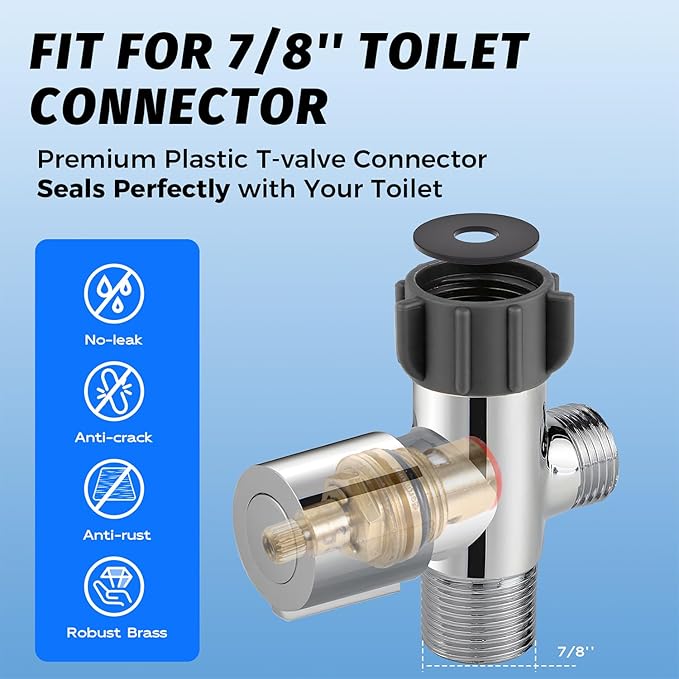 Handheld Bidet Sprayer for Toilet, Bidet Sprayer Kit with Stainless Steel Hose for Feminine Wash, Adjustable Water Pressure Handheld Sprayer for Cloth Diaper Wash (Chrome Silver)