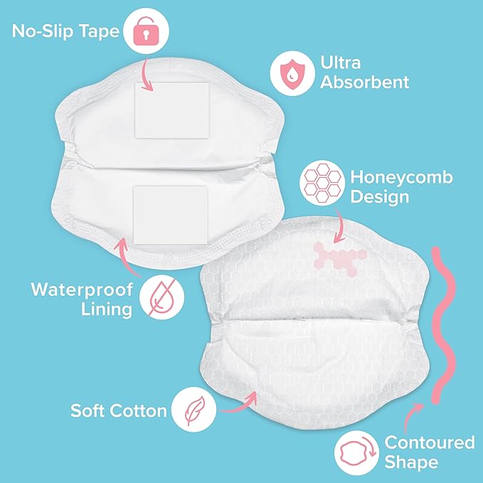 Dr. Talbot's Mom Discreet and Ultra-Thin Disposable Nursing Pads for Breastfeeding Moms - 100 Count - Breastfeeding Essentials
