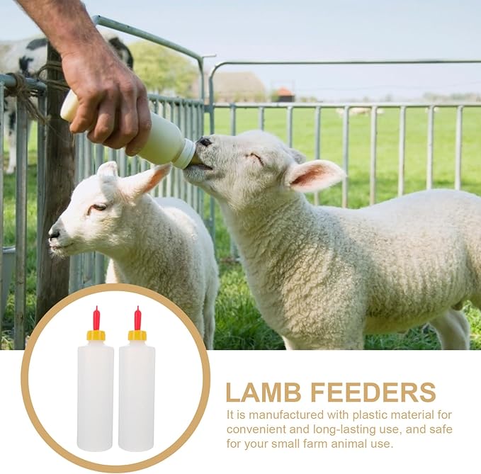 Cabilock 5 sets lamb feeding bottle kid livestock drink bottle jug baby goat calf milk water bottle pet bottles animal bottle for farm accessories
