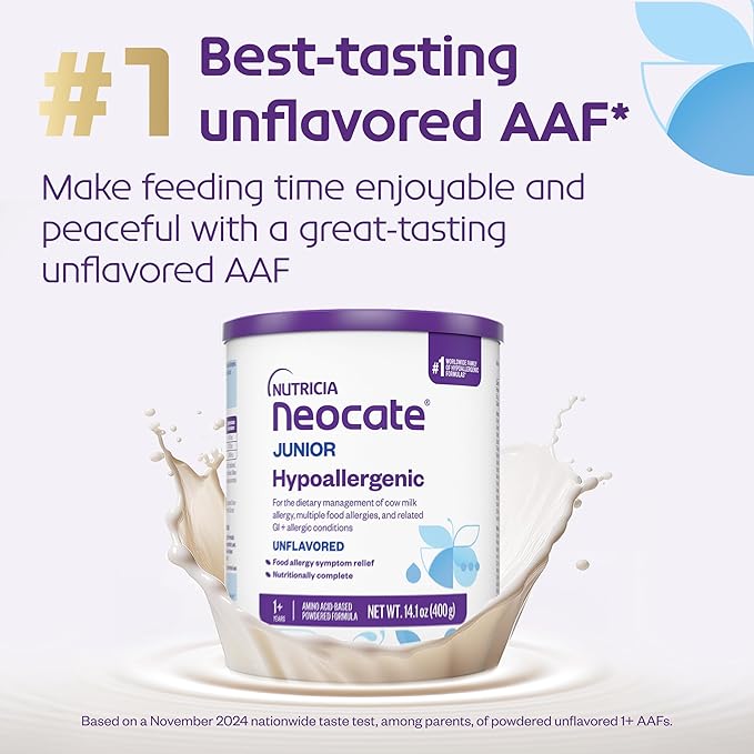 Neocate Junior Unflavored, 1+ years, 14.1 oz (Pack of 4)