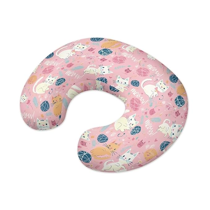 Cat Wool Ball Baby Fashion Nursing Pillow Cover Baby Breastfeeding Slipcover Newborn Safety and Comfy Cover for Daily Life, 1 Pack