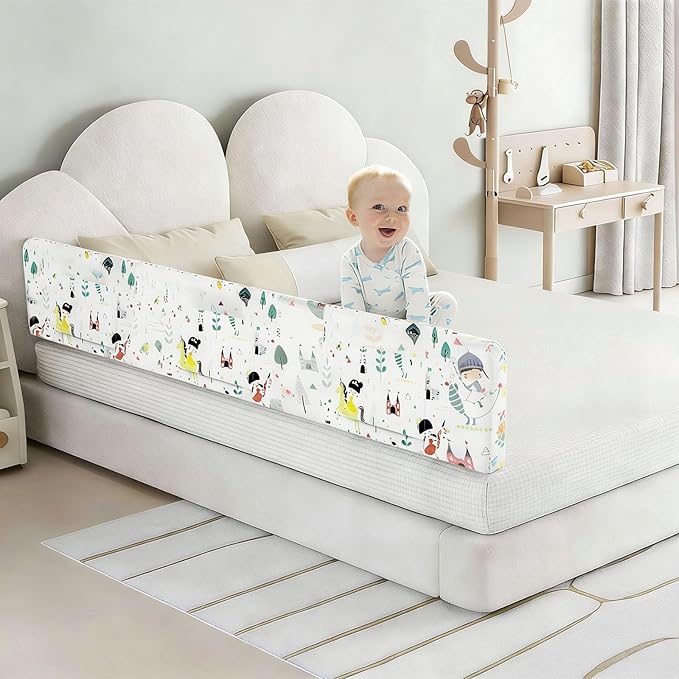 Baby Bed Rail Guard for Toddlers Kids Bed,Baby Foam Bed Rail Guard for Elderly Adults,78.3inch Foam Padded Side Rail，Soft Safety Guard Rail for Kids,Side Rail for Queen King Twin Full Size