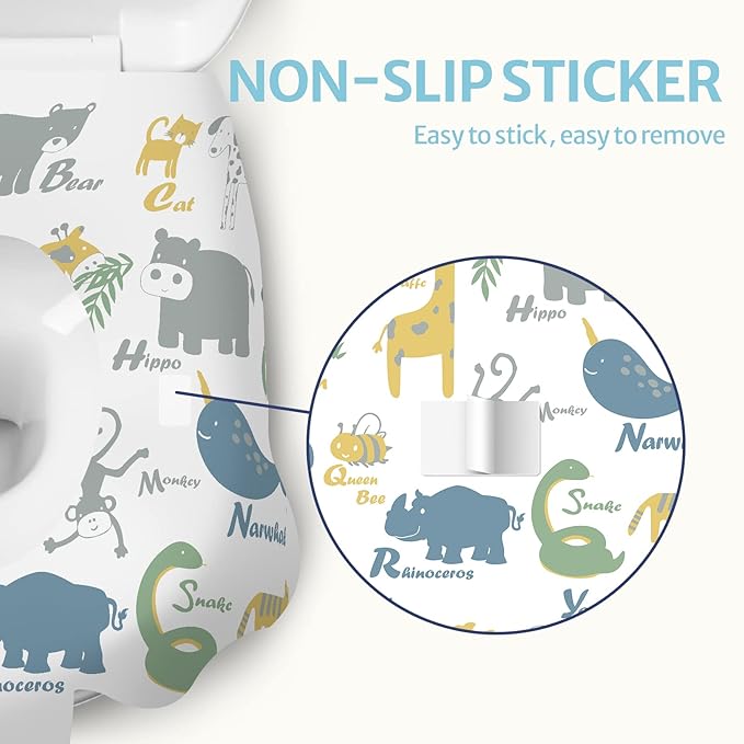 Blissful Diary 20 Pcs Toilet Seat Covers Disposable for Toddlers & Adults, Extra Large Waterproof, Portable Package for Travel, Kids Potty Training (Pack of 2)