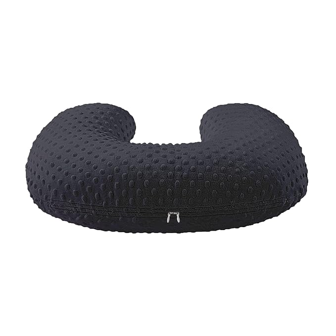 Nursing Pillow Cover, Breastfeeding Pillow Slipcover Snugly Fits for Nursing Pillow for Baby Boys and Girls, Premium Quality Microfiber, Ultra Soft Comfortable (Black)