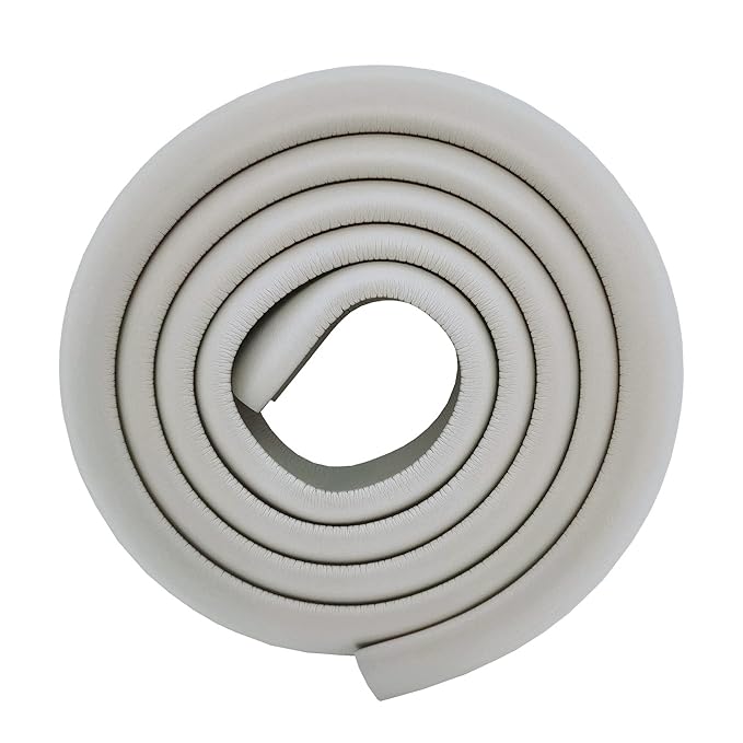 M2cbridge L Shape Extra Thick Furniture Table Edge Protectors Foam 6.5 Ft (Grey (6.5ft x 2))