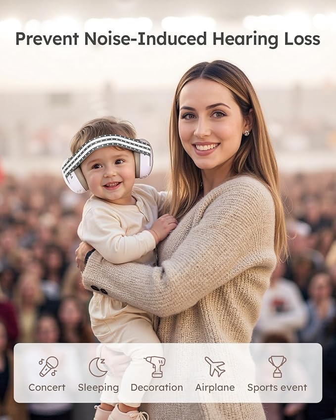 Yoofoss Baby Ear Muffs Noise Protection for Infants Up to 36 Months - Noise Cancelling Headphones for Ear Protection