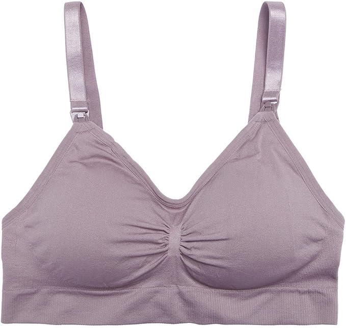 Womens Nursing Bra Seamless Sleeping Wirefree Breastfeeding Maternity Bralette with Removable Spill Prevention Pads