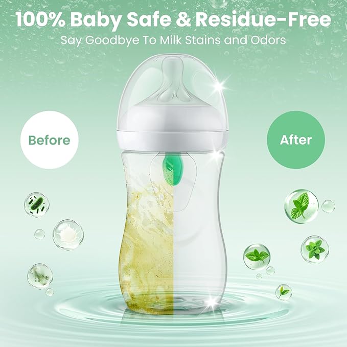 60 PCS Detergent Tablets, Detergent Washing Tablets for MOLWAY, Remove Milk Residue & Odor, for All Baby Bottle Washers