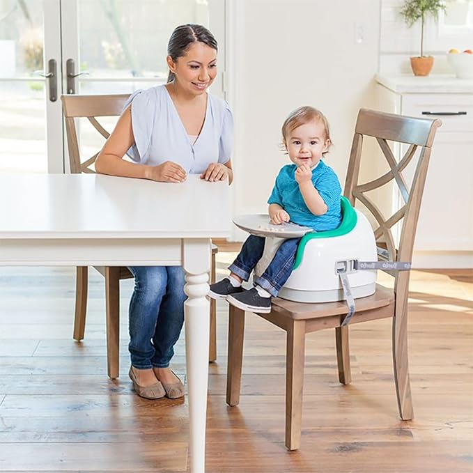 Bumbo 3-in-1 Multi-Seat for 6 to 36 Months, Travel Baby and Infant Feeding & Play Floor Seat, Aqua - All-in-One Portable Booster with Dining Tray & Toddler Kitchen High Chair