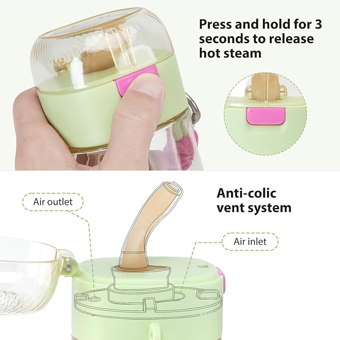 PPSU Pregnancy Water Bottle and Baby Bottle Set, Patented Leak-Proof Design, Postpartum Essentials, Great Gift for Moms and Babies, Silicone, Heat Resistant to 180°C/356°F (5 oz, 8 oz，16 oz)