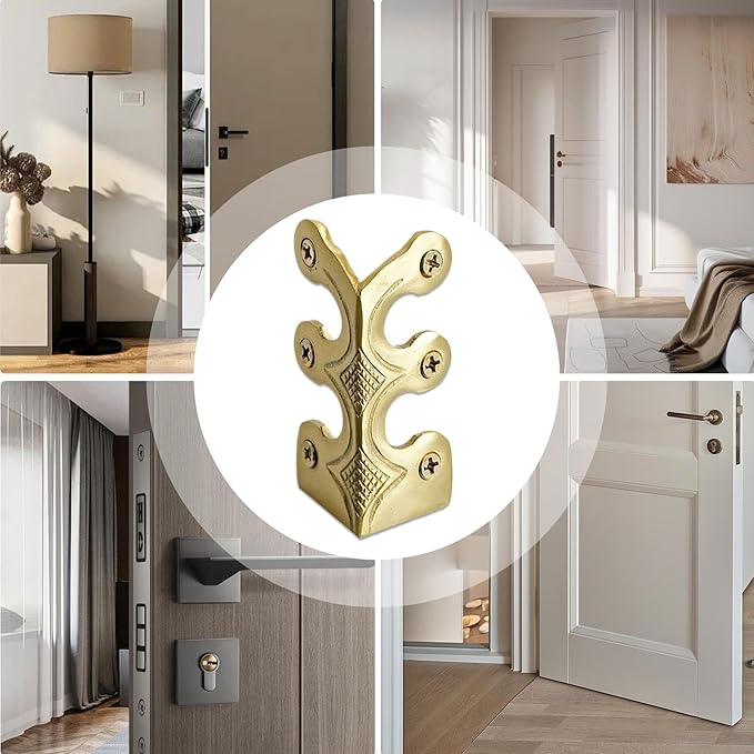 Baseboard Protector - Antique Corner Protectors, Brass Skiffers | Edge Corner Protectors Metal Skiffer, Decorative Protector Cover, Solid Brass Skirting Board Corner Protectors, Corner Guard for Home