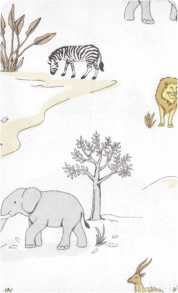 Luvable Friends Hudson Baby Flannel Burp Cloths 10pk, Wild Safari World
