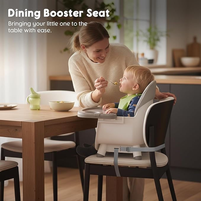 UNISWAN 6 in 1 Baby High Chair, Convertible Highchair for Babies and Toddlers (Grey)
