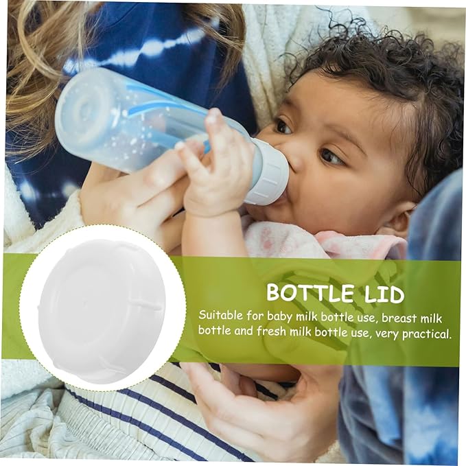 KOMBIUDA 10pcs Baby Bottle Sealing Caps Milk Bottle Replacement Lids Leakproof Stylish for Breastfeeding