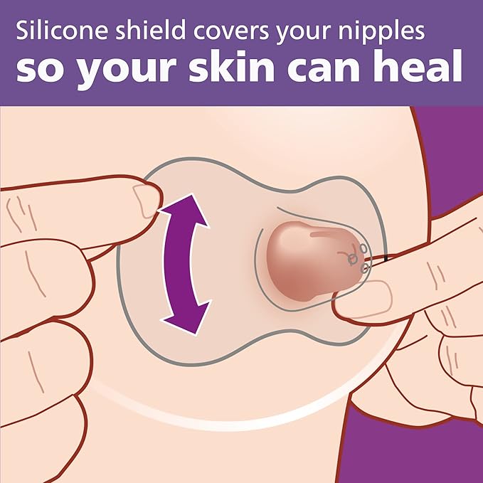 Philips AVENT Nipple Shields with Storage Case, 2 Pack, Medium, SCF153/03