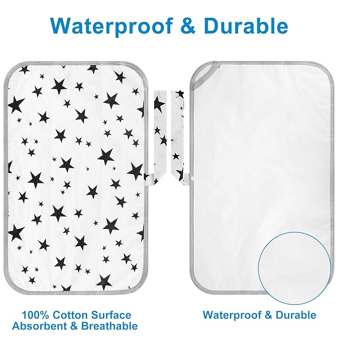 Accmor Portable Diaper Changing Pad, Foldable Waterproof Baby Changing Mat for Diaper Bag, Compact, Lightweight, Baby Changing Mat for Travel