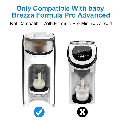 Replacement Funnel Compatible with Baby Brezza Formula Pro Advanced, Replacement Funnel and Cover, Not Fit Formula Pro MINI Mixer Machine, Grey (3 Pack)