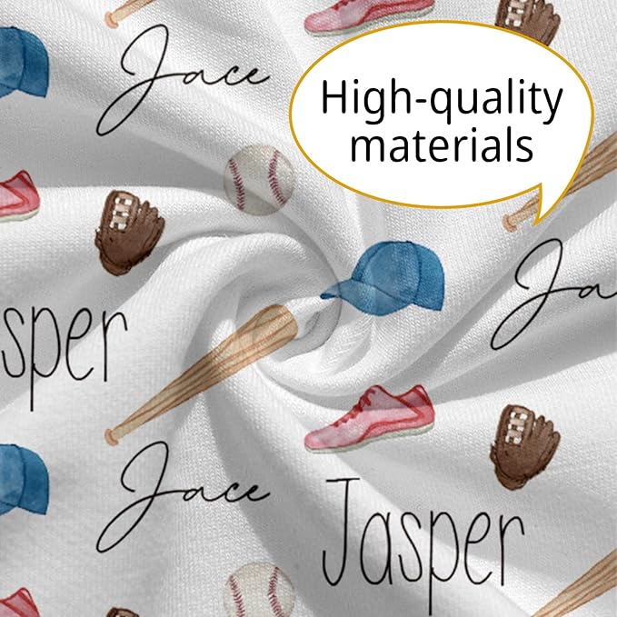 Baby Nursing Pillow Cover - Personalized Name Baseballs Theme Breastfeeding U-Shaped for Bottle Feeding, Ultra Soft Comfortable Breastfeeding Pillow Cover for Infant Baby Boys and Girls