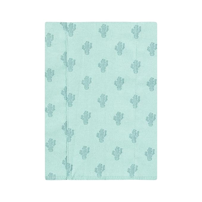 Hudson Baby Unisex Baby Cotton Flannel Burp Cloths, Desert Cactus 4-Pack, One Size