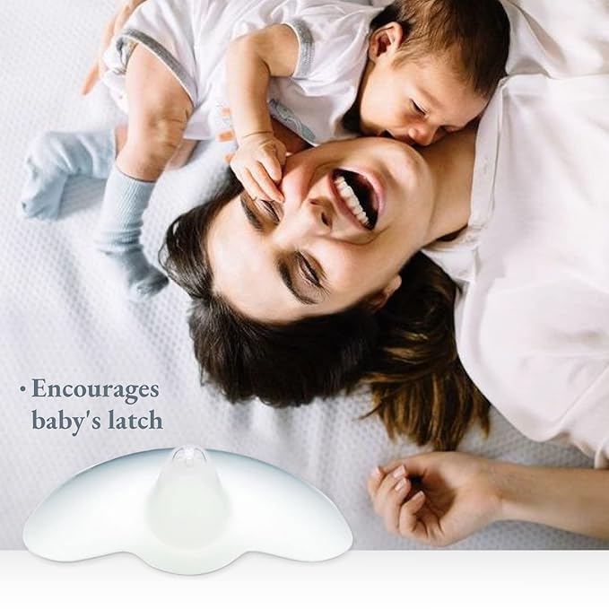 Ameda Nipple Shield for Breastfeeding Newborn | 16mm | 1 Count | for Breastfeeding Moms with Flat or Inverted Nipples | Ultra-Thin Flexible Silicone | BPA and DEHP Free