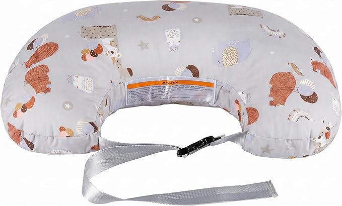 x-vesolje Plus Size Nursing Pillow Wider Support, Breastfeeding Pillow with Adjustable Strap Fit All Body Type, Ergonomic Breast Feeding Pillow, Baby Feeding Pillow for Mom- Max Size/Animal Gray