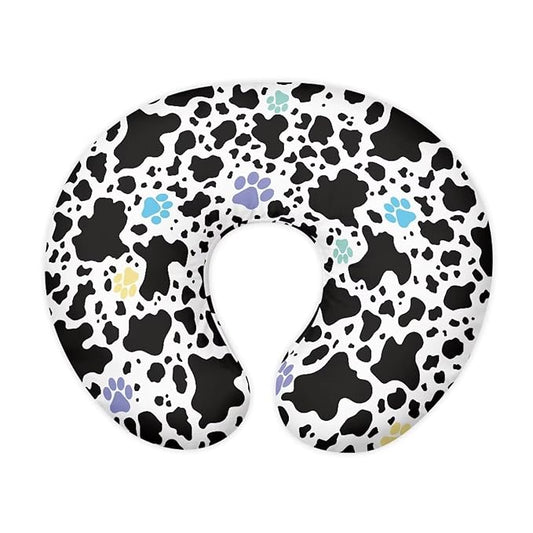 Dog Paws Cow Print Breastfeeding Pillow Slipcover for Baby Boys & Girls Soft Dustproof Newborn Nursing Pillow Case Fit Standard Support Pillow for Bottle Feeding