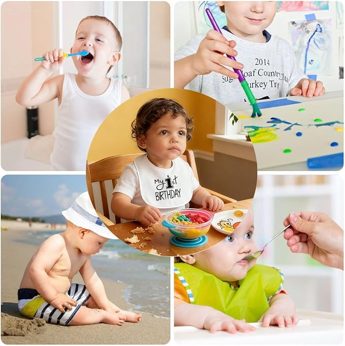 Cute Unisex-Baby Bib, Cotton Adjustable Waterproof Drooler, Birthday Gifts for Girls Boys 0-24 Months