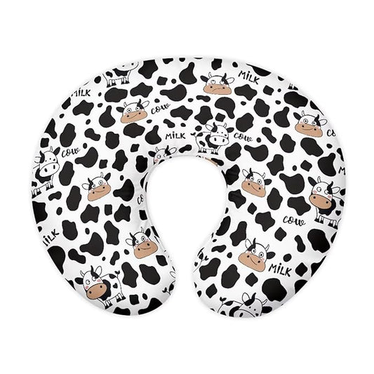 Cartoon Cow Print Nursing Pillow Cover for Breastfeeding Pillow, Soft and Cozy Nursing Pillow Slipcovers, Sung Fits Nursery Pillow