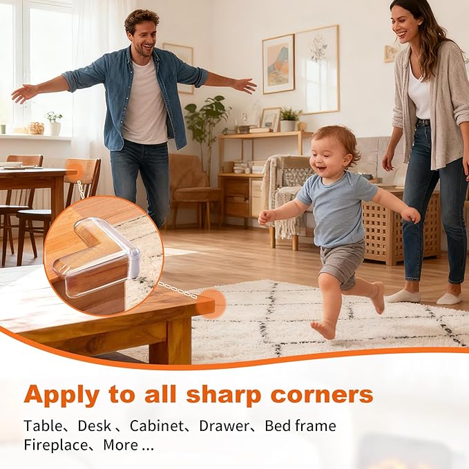 Corner Guards, (24 Pack) Corner Protectors Baby Proof Corners and Edges Furniture Table Protectors Corner Covers Baby Safety Bumpers Cushion, Baby Proofing, Clear