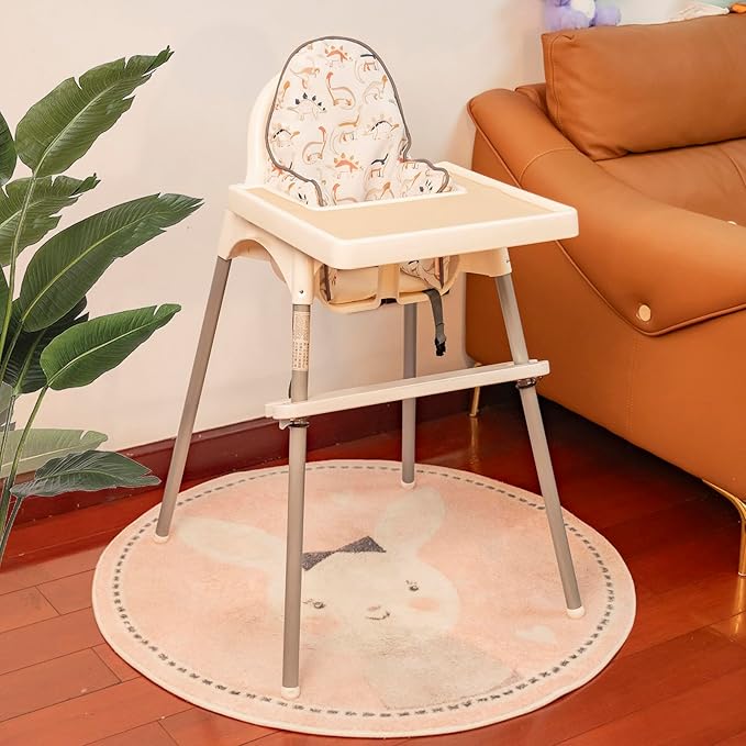 Inflatable Supporting Cushion for IKEA High Chair, Baby High Chair Cushion with Colorful Printing, Inflatable Cushion Included(Dinosaurs)