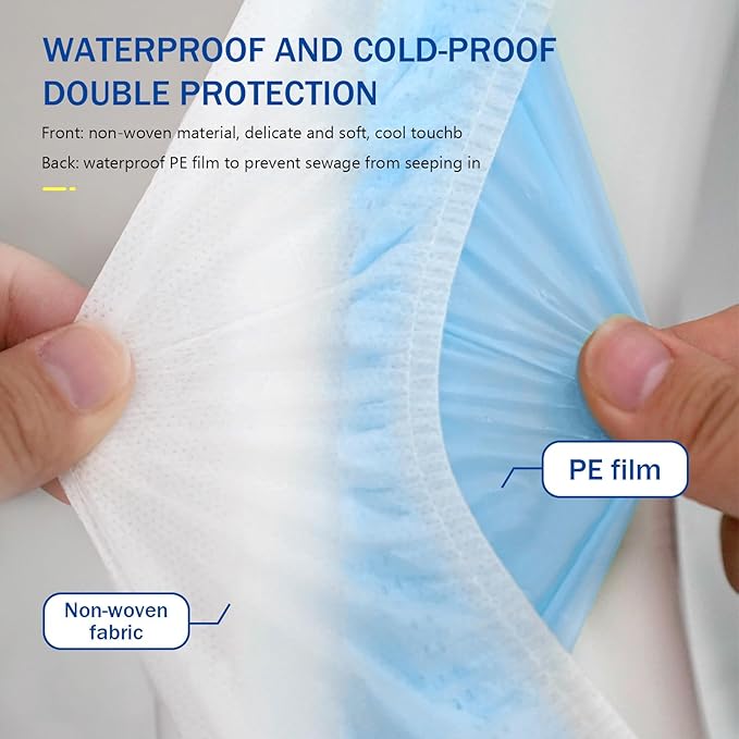 20 Pack Disposable Toilet Seat Cover Waterproof Non-Woven Fabric, Disposable Toilet Seat Covers for Travel, Disposable Seat Covers for Outing Hotel Hospital Public Toilet (Green+Pink)