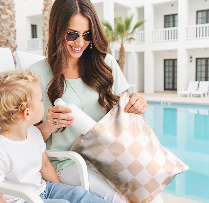 RelaxScene Wet Bag for Swimsuit - 2 Pack Waterproof Wet Dry Bag for Clothes - Baby Diaper Bag - Travel Laundry Daycare Bags - Baby Beach Essentials - Bogg Bag Accessories