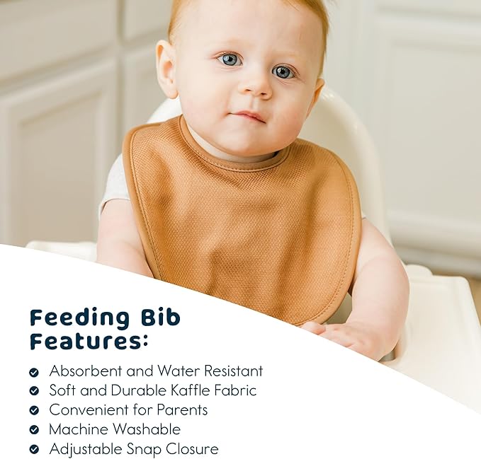 Tiny Twinkle Baby Feeding Bibs - Waterproof and Absorbent Infant Drool and Feeding Baby Bibs