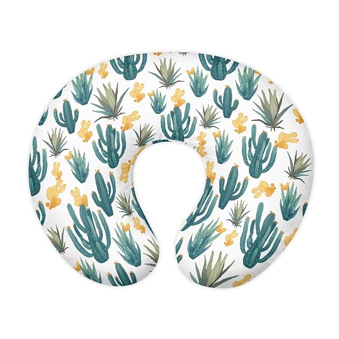 Jeiento Cactus Nursing Pillow Case Stretchy Comfortable Covers for Breastfeeding Pillow Machine Washable and Easy to Install Nursing Covers