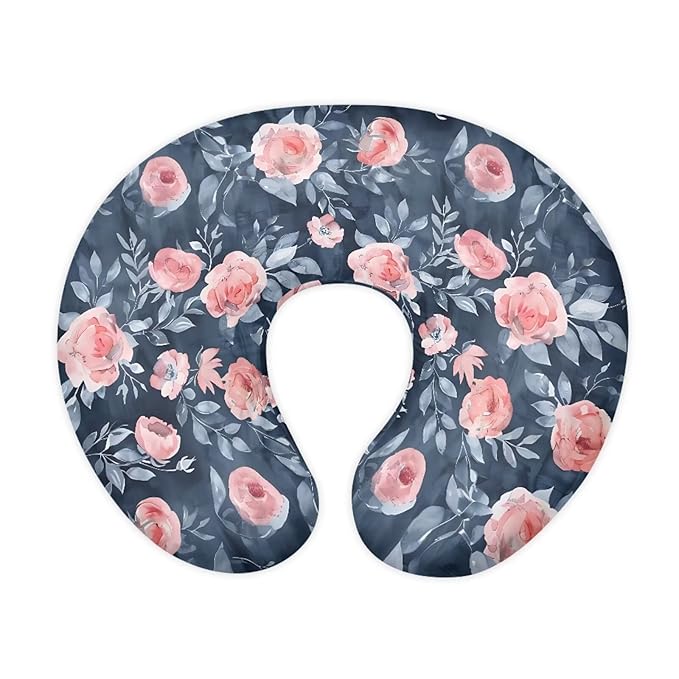 Vinatge Flower Nursing Pillow Cover for Baby Boys Girls, Breathable Breastfeeding Pillow Slipcover Cushion Cover, Soft Fabric Fits Snug On Infant, Fits for Nursing Pillow Newborn