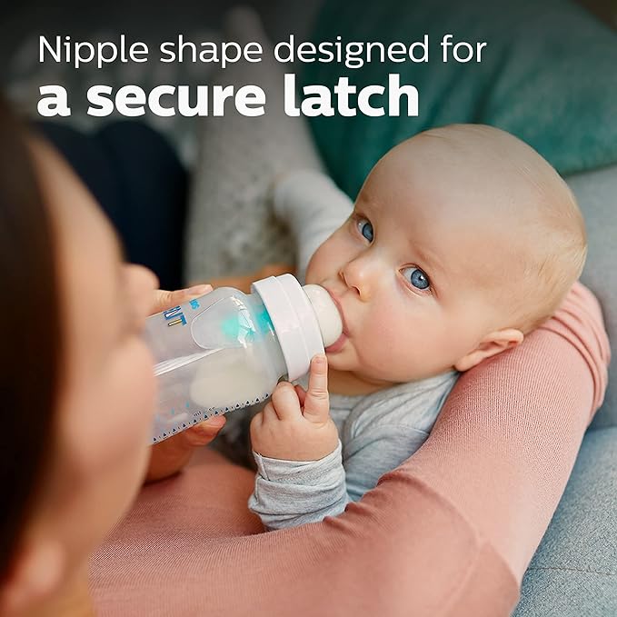 Philips Avent Anti-Colic Baby Bottle with Airfree Vent, 9Oz, Scy703/91, 1Pk, Clear, Scy703/91