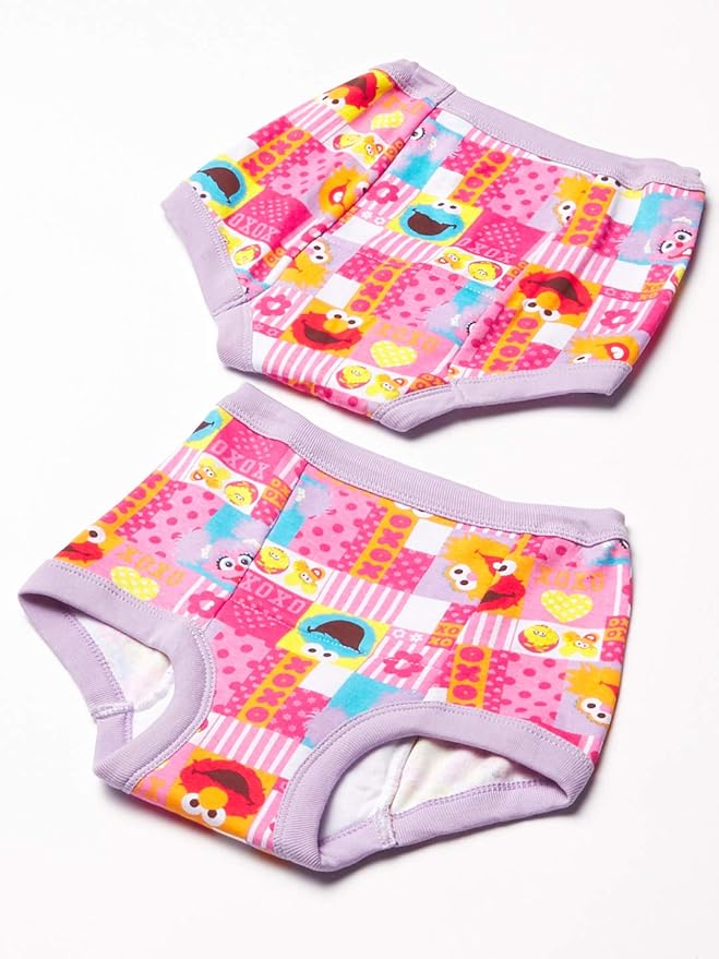 Sesame Street Unisex Toddler Potty Training Pants with Elmo, Cookie Monster and Big Bird with Stickers & Success Chart