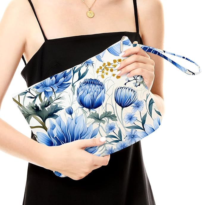 Fokongna Palm leaves Wet Bag Travel Wet Dry Bag Beach Bag Diaper Bag Wet Bag For Swimsuit Travel Makeup Bag Toiletry Bag