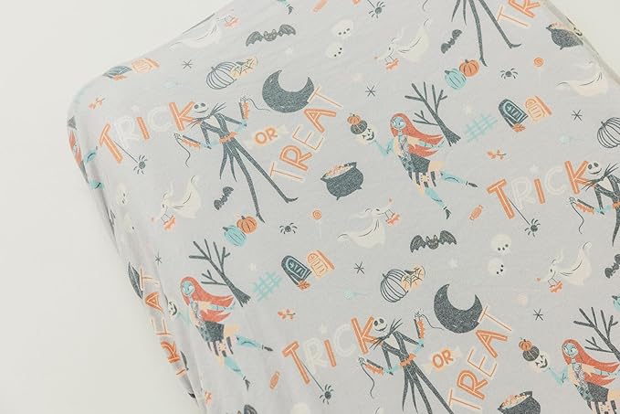 Copper Pearl Premium Knit Diaper Changing Pad Cover 'Nightmare Before Christmas'