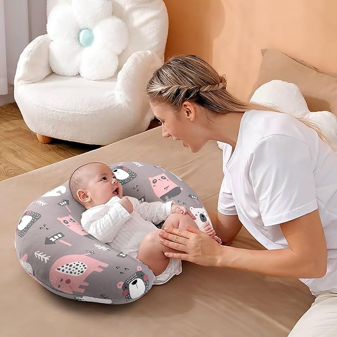 BROLEX Baby Nursing Pillow Covers: 2-Pack Soft Slipcovers for Breastfeeding Pillows - Comfortable Fabric, Fits Standard Nursing Pillows for Boys & Girls - Jungle Animal