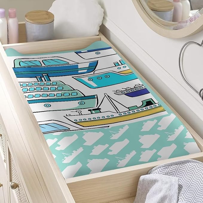 Cruise Change Pad Covers Comfortable Baby Change Pad Sheet Non Slip Change Table Covers Fit for Most Rectangular Change Pad