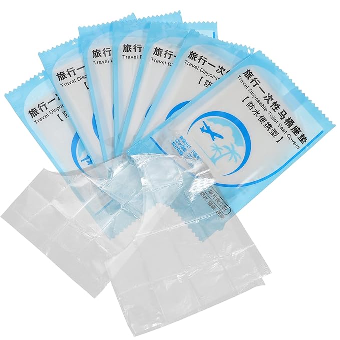 Healifty 2bags Disposable Toilet Seat Covers Cushions for Travel Public Restrooms Individually Packaged Portable Tear Resistant for Adults Boys and Girls